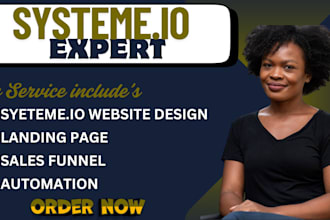 build systeme io website, sales funnel, landing page and automation