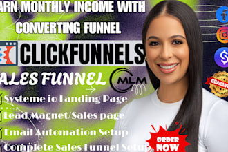 design sales funnel in clickfunnels, landing page in clickfunnel, automation