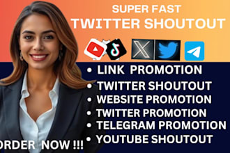 twitter shoutout website promotion share link to 200m active USA, uk audience