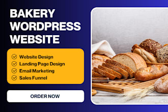 design bakery website bakery landing page design on wordpress elementor