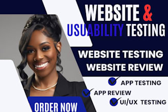 test your website or app for bugs, usability, and functionality