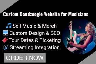 build and customize a stunning bandzoogle website and store music website