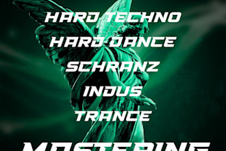 mix and master your techno, hardtechno track to professional and powerful sound