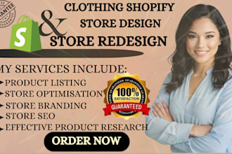 design shopify clothing store, fashion website, luxury web, dropshipping store