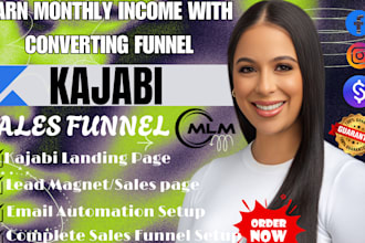 build kajabi online course website, landing page design, kajabi website