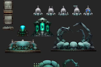create 2d game asset,icon,sprite,splash screen