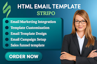 design HTML email template for stripo, klaviyo, brevo, beehive, mailerlite