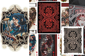 custom playing card game design tarot card design oracle board game back card