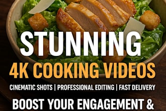 create tasty cooking food video recipes in 4k