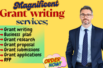 grant writing and submission, proposal, research, application, business plan