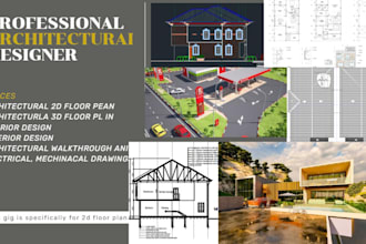 create and design 2d floor plans and architecture 2d layouts
