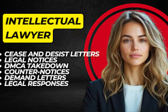draft a cease and desist letter, legal notice, or legal response