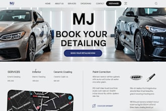 develop auto detailing website, car wash, car dealership, cleaning website