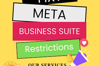 fix meta business manager, pixel, and restricted ad accounts