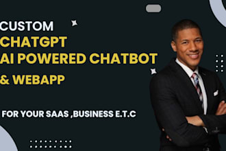 develop ai chatgpt mobile app or website ai saas app ai chatbot ai software