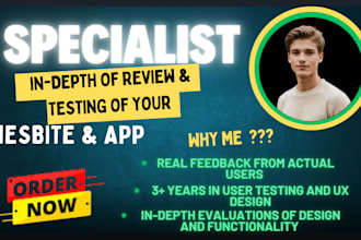 qa review and test ios app, website review, and android app user experience