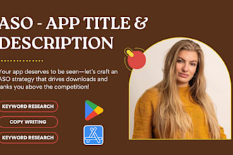 write you a great app description and improve aso