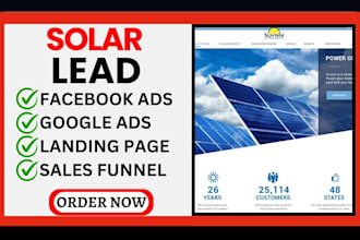 generate highly converting solar roofing  homeowner lead and solar website