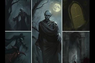 create horror, dark art, metal tshirt designs, album covers, merchandise art