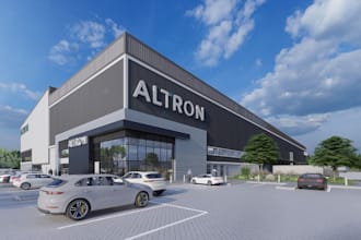 sketchup 3d model, supermarket exterior, commercial building rendering, 3d house