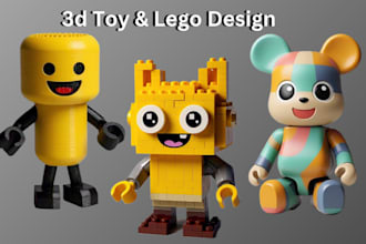 create 3d toy design 3d figurines articulated models 3d logo design for 3d print