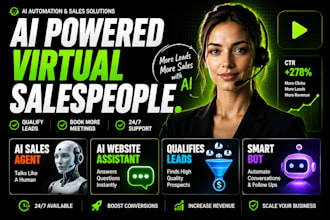 build ai powered virtual salesperson, ai sales agent, ai website assistant, bot