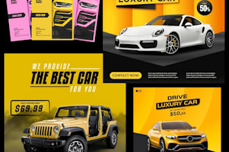 design creative car wash flyers, poster in just 24 hours