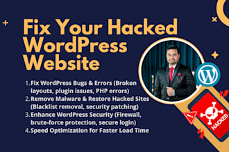 fix wordpress errors, malware, security issues