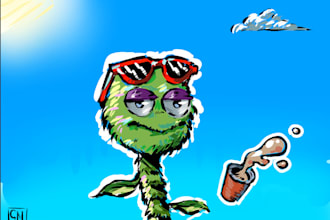 make cool profile picture or logo art for cheap