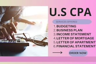 prepare and sign certified financial statement, verify, CPA audit