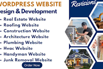 design construction roofing hvac plumbing remodel wordpress website