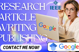 write and publish research article in high indexed google scholar journal
