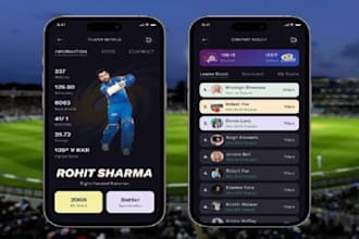 develop fantasy app, cricket website, live score app, sport betting app for IOS