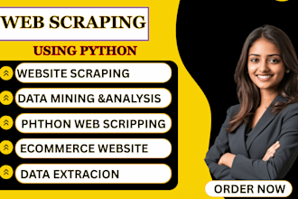 do python web scraping, data mining, data scraper