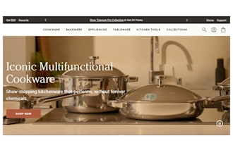 design cookware shopify store kitchen utensils home appliances kitchen website