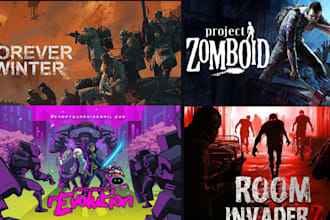 do steam capsule, game banner or poster, steam concept art, steam game, UI art
