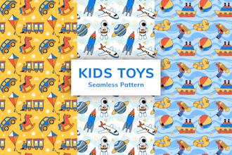 create cartoon seamless pattern designs for kids