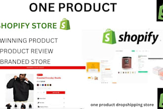 create one product automated shopify dropshipping store website