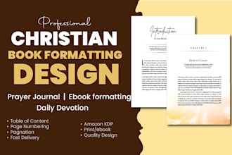 format christian ebook, design prayer journal daily devotion workbook amazon kdp