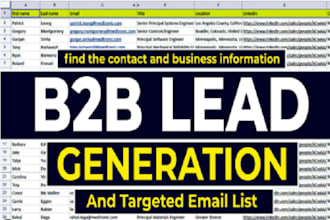 do b2b lead generation, linkedin leads, prospect list and email list building
