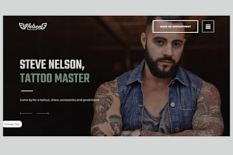 build tattoo website tattoo studio tattoo artist barbershop salon website