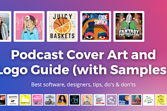 create a creative podcast logo or podcast cover art design