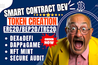 solidity memecoin smart contract bep20 trc20 solana token creation defi staking