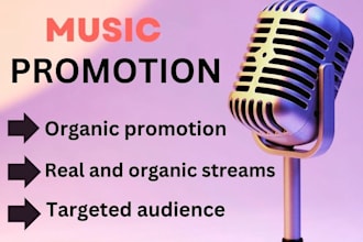do organic apple music, podcast music, audiomack music to real targeted audience