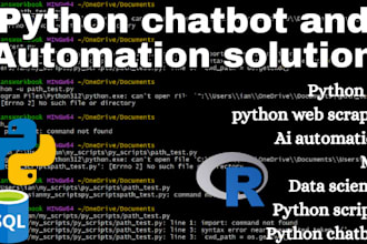 do python ai chatbot python web scraping automation bot data science openai llm