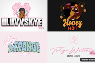 create custom logo for content creators and onlyfans models