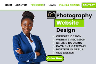 build photography, portfolio and wedding website with online booking