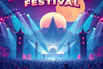 design eye catching event and music festival posters concert flyer illustration