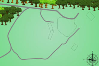 draw vector map illustartion city map campground map isometric map 2d site plan