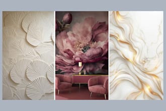 create unique and beautiful wallpaper designs, wall art